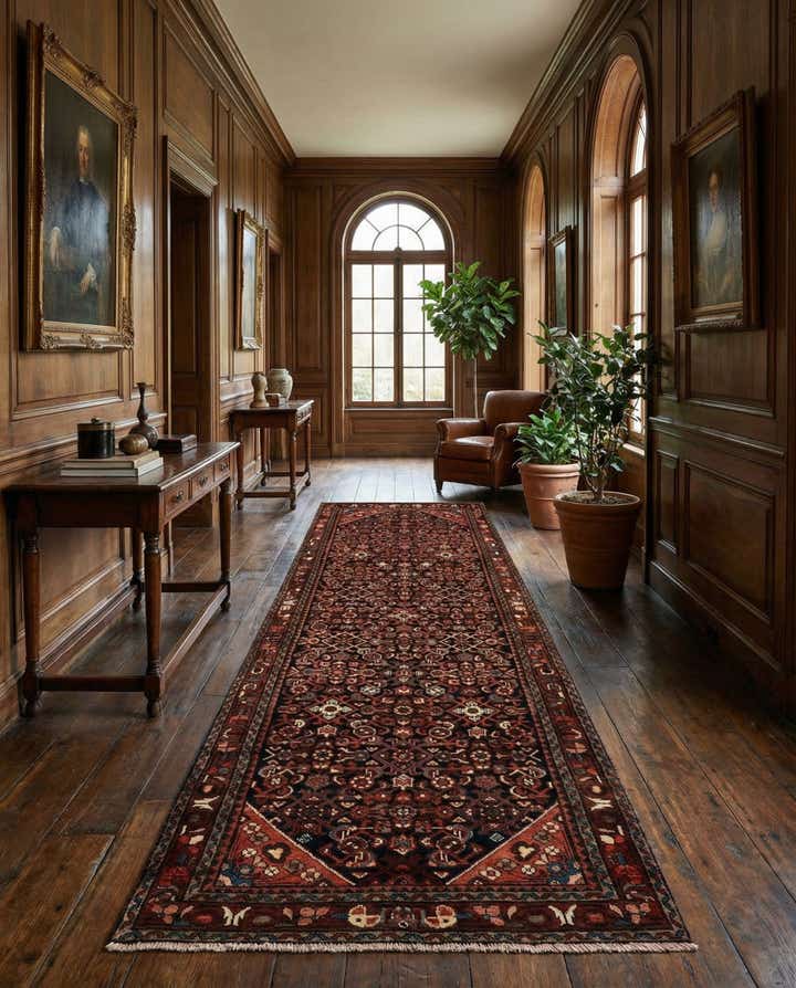 3' 4 x 10' 5 Hand Knotted Endjalas Persian Wool Runner Rug