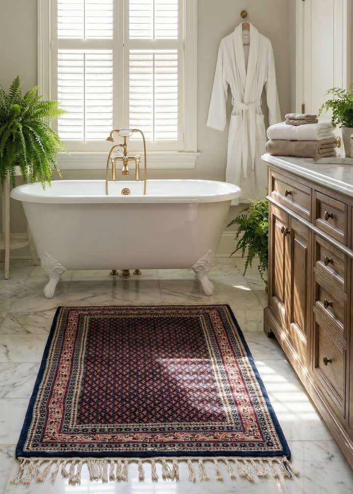 3' 9 x 5' 5 Hand Knotted Mir Wool Rug