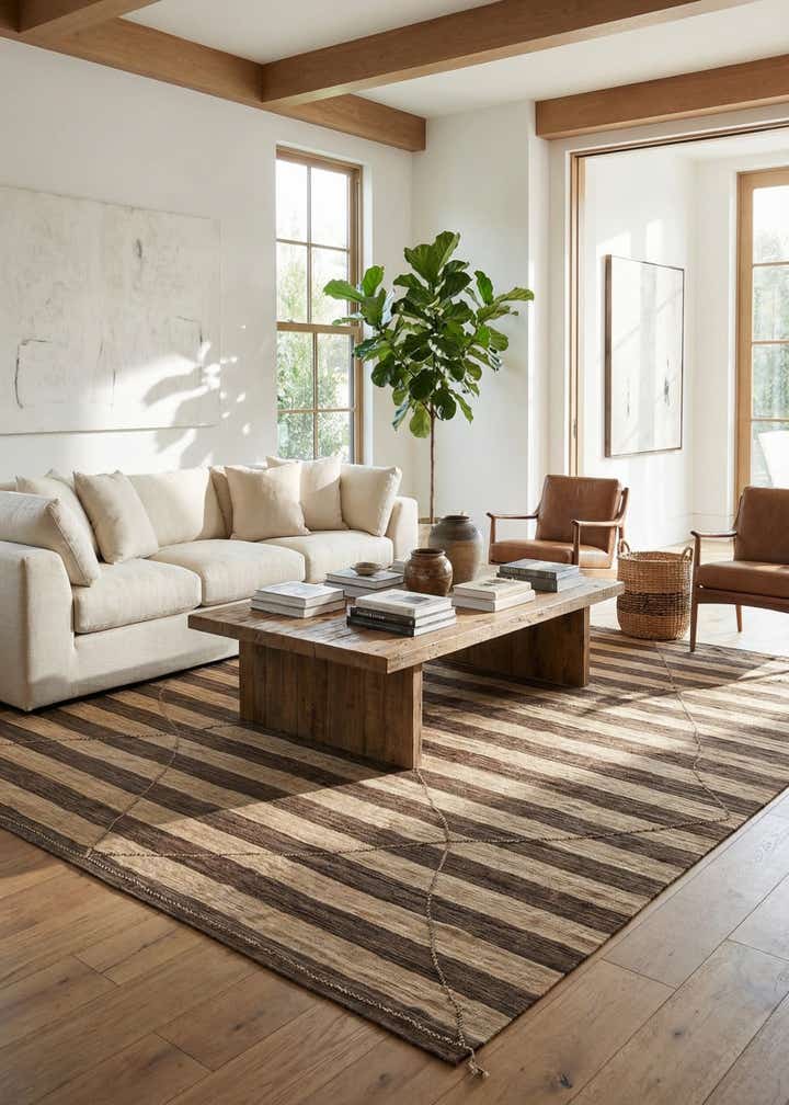 12' 9 x 13' 10 Hand Knotted Moroccan Wool Square Rug