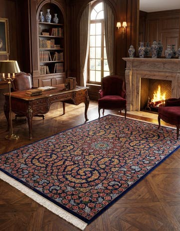 4' 4 x 6' 7 Ghom Silk Rug