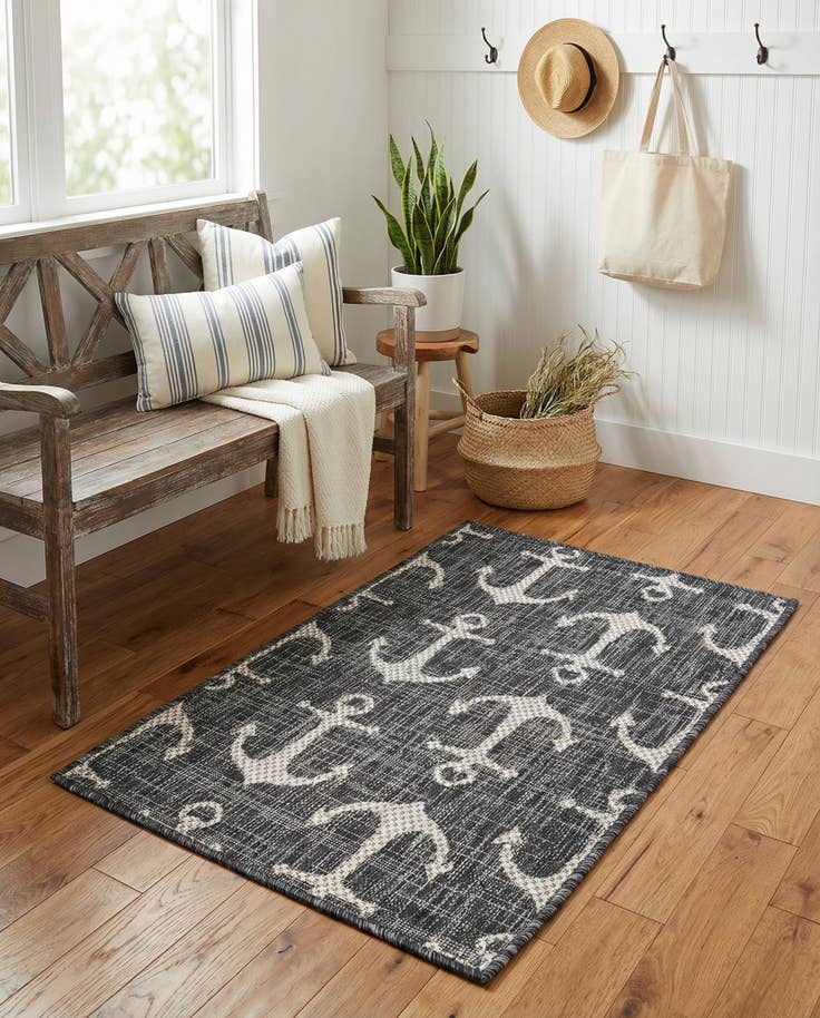 Detail image of 2' x 3' Easy-Clean Coastal Indoor / Outdoor Rug