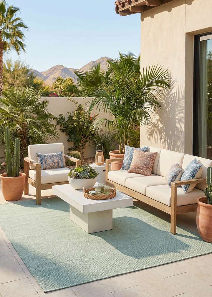 9' x 12' Easy-Clean Jill Zarin Palm Springs Indoor / Outdoor Rug