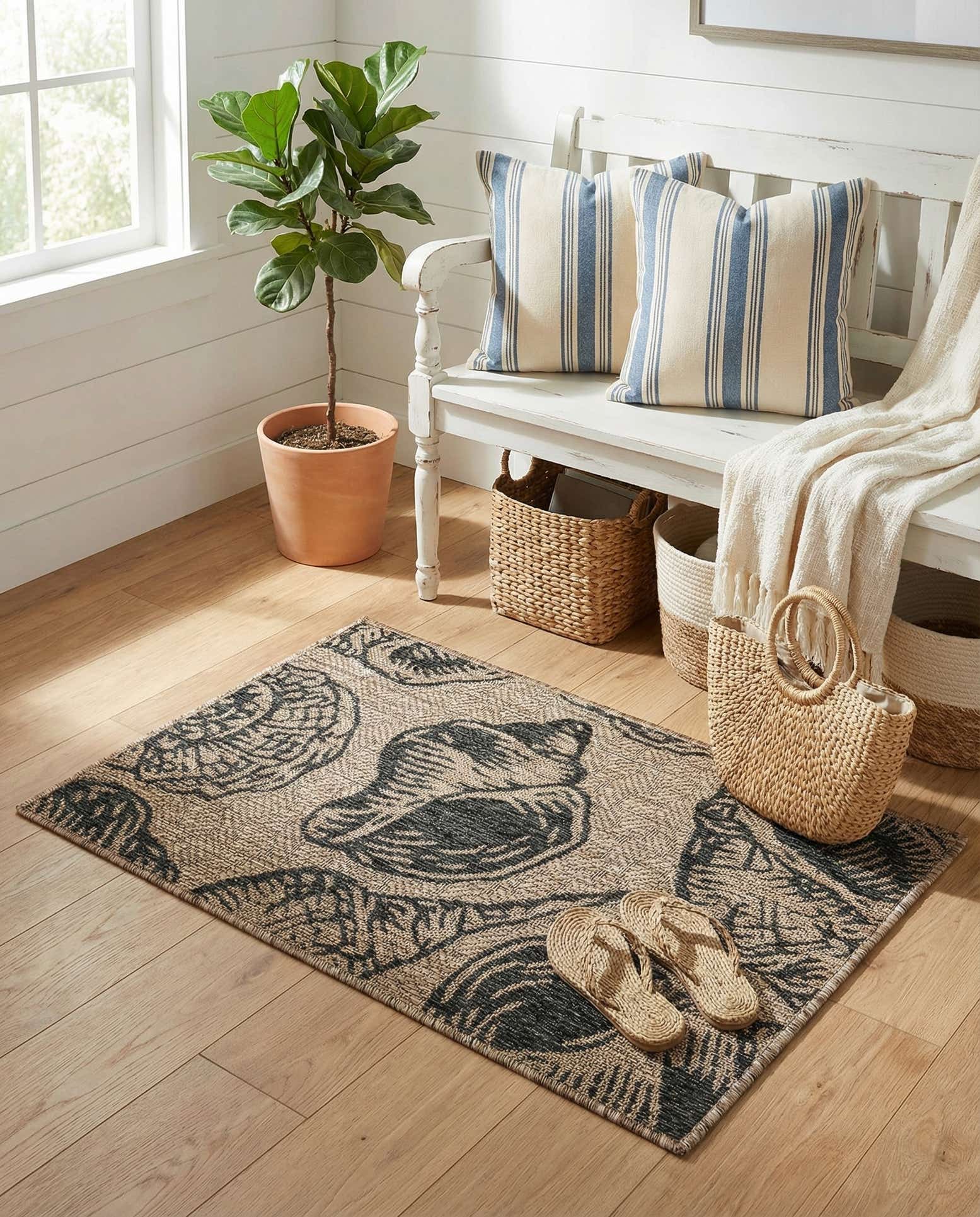 2' x 3' Easy-Clean Coastal Indoor / Outdoor Rug