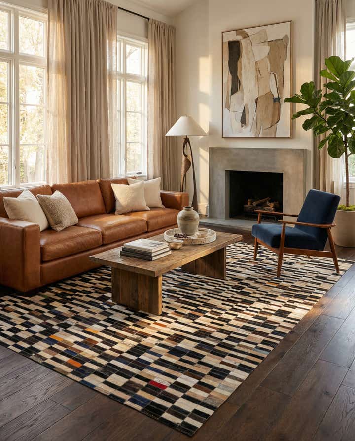 4' 11 x 7' 11 Cowhide - Patchwork Rug