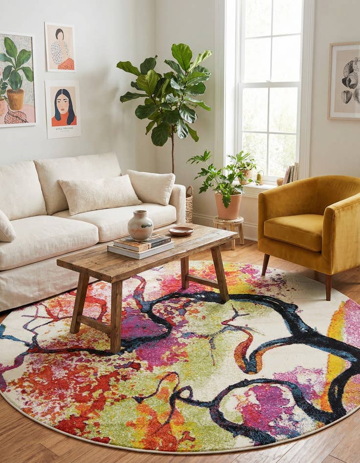 Detail image of 8' x 8' Florence Round Rug