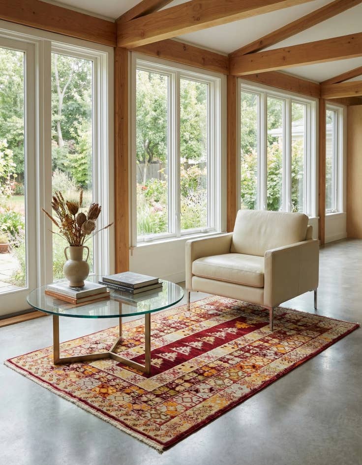 Detail image of 3' 7 x 6'  Hand Knotted Anatolian Wool Rug