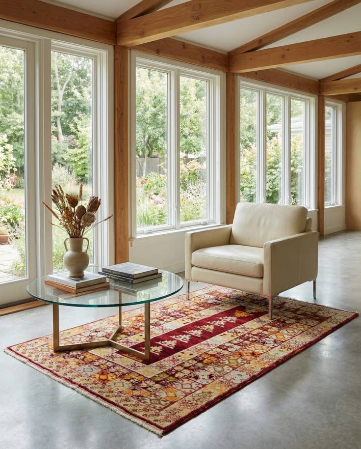 Detail image of 3' 7 x 6' Hand Knotted Anatolian Wool Rug