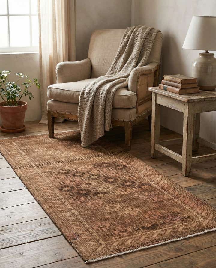 2' 2 x 4' 9 Hand Knotted Ultra Vintage Persian Wool Runner Rug