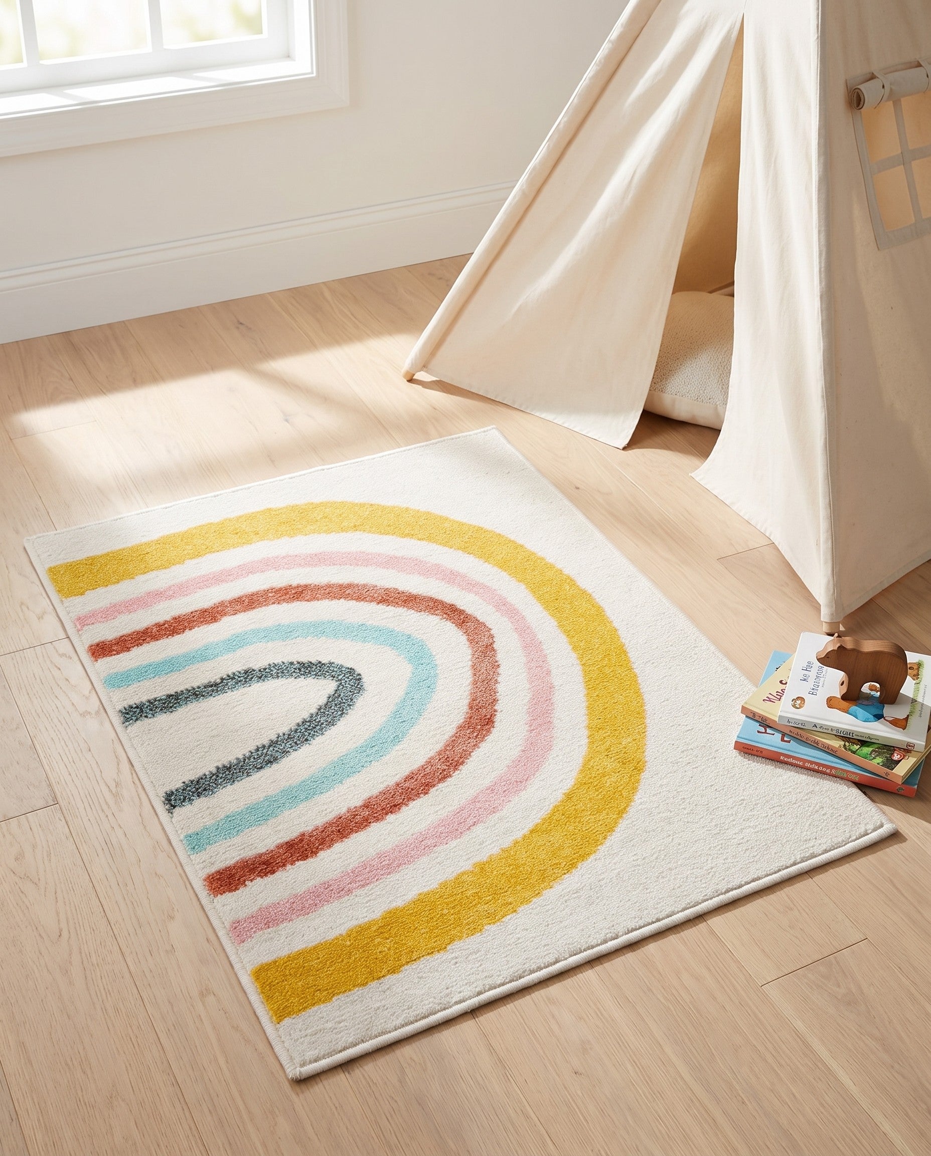 2' 2 x 3' Rainbow Whimsy Kids Rug