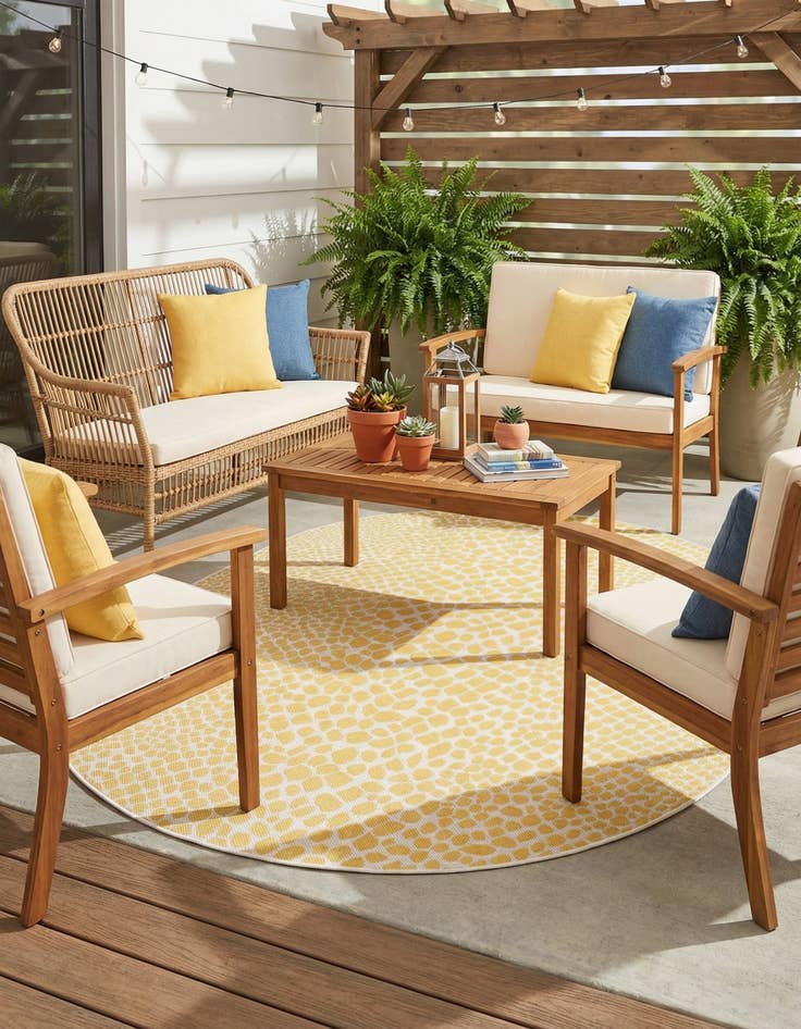 Detail image of  5' 3 x 8'  Washable Jill Zarin Cape Town Indoor / Outdoor Oval Rug