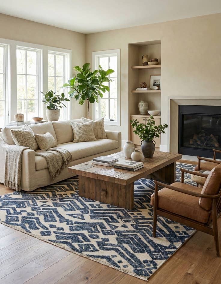 Detail image of 7' 9 x 10' 3  Hand Knotted Darya Wool Rug