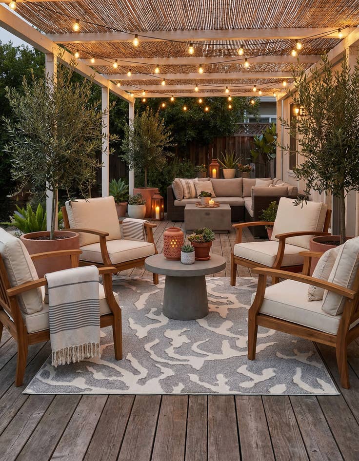 Detail image of 7' 10 x 7' 10 Easy-Clean Sabrina Soto Indoor / Outdoor Square Rug