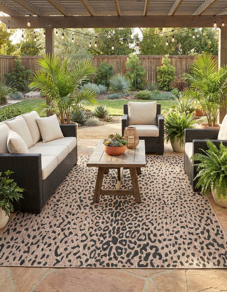 Detail image of 10' x 13'  Washable Safari Indoor / Outdoor Rug
