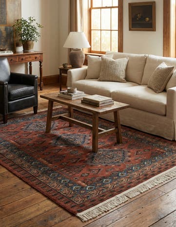 4' 4 x 6' 2 Hand Knotted Bokhara Oriental Wool Rug