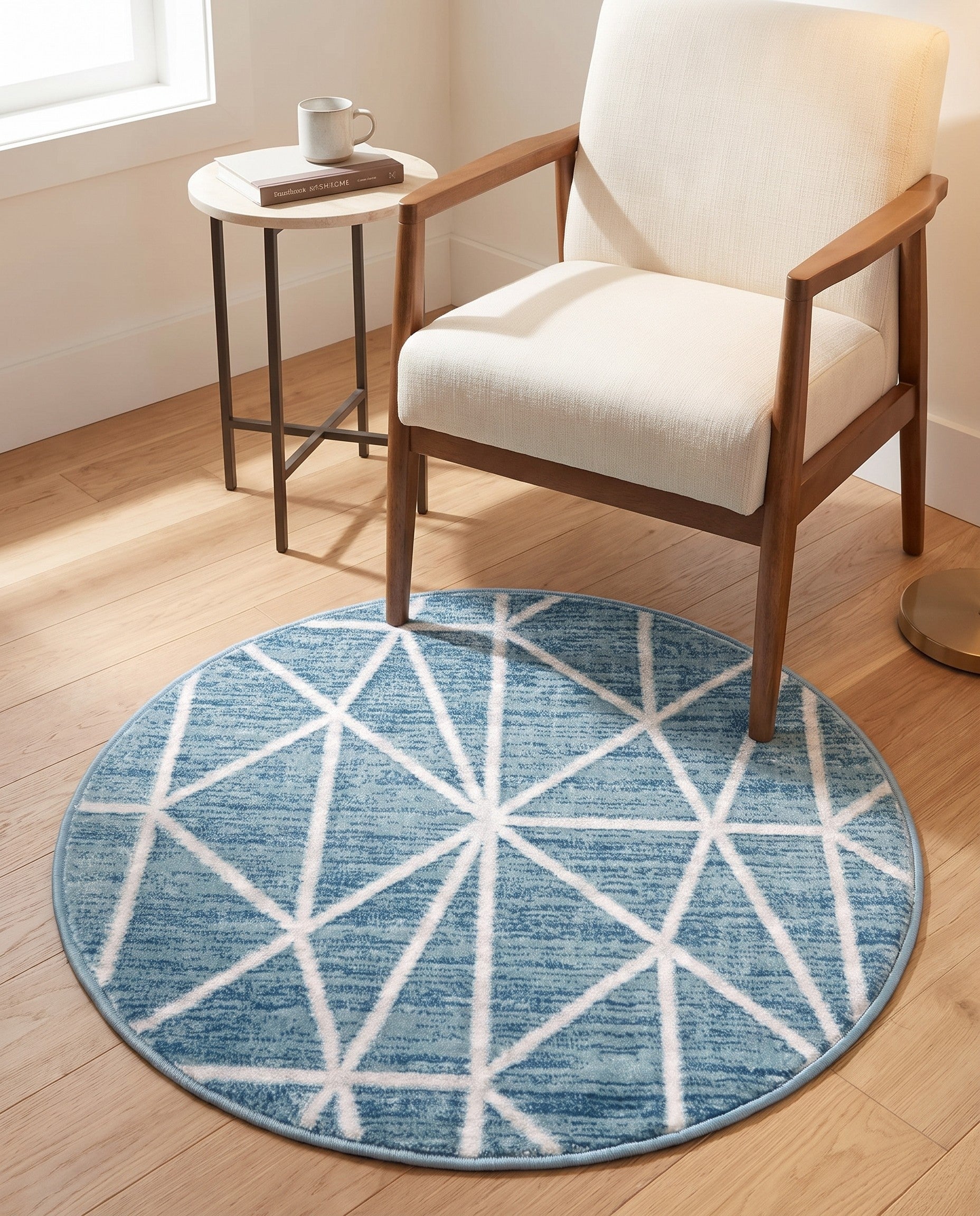 3' 3 x 3' 3 Lattice Trellis Round Rug