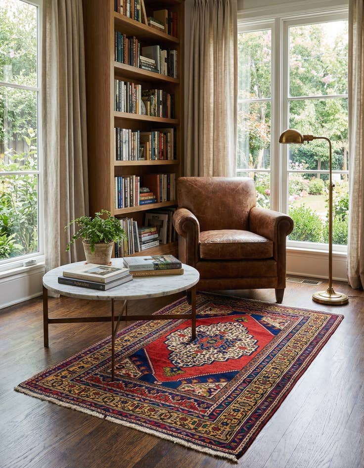 Detail image of 3' 7 x 6' 3  Hand Knotted Anatolian Wool Rug