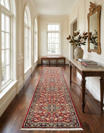 3' x 12' 10 Hand Knotted Qom Persian Runner Rug