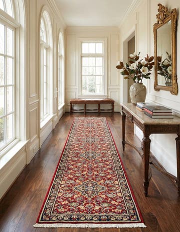 3' x 12' 10 Hand Knotted Qom Persian Runner Rug