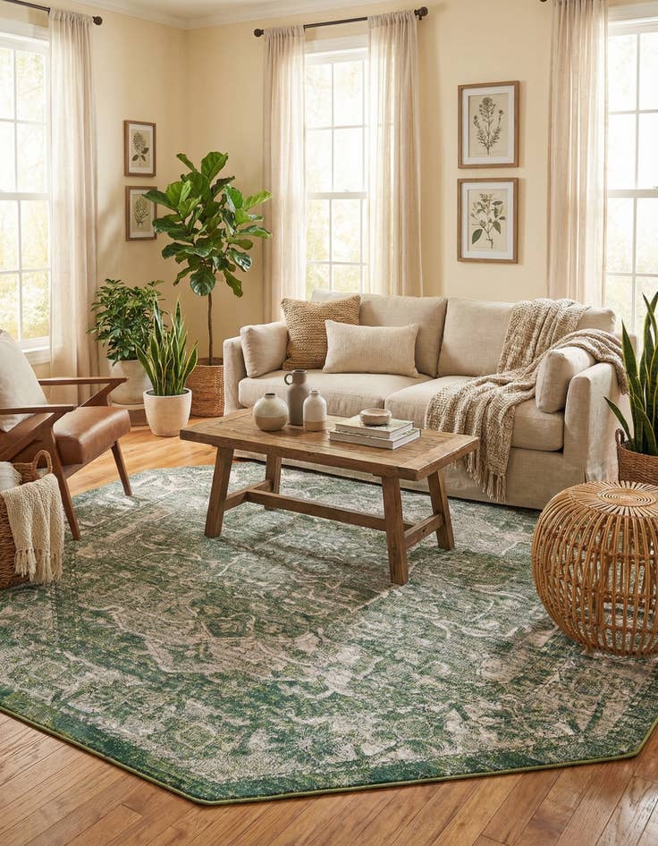 Detail image of 7' 10 x 7' 10 Isabella Octagon Rug