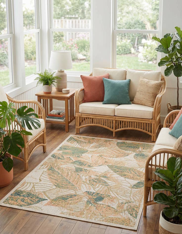 Detail image of 4' x 6' Easy-Clean Baja Indoor / Outdoor Rug