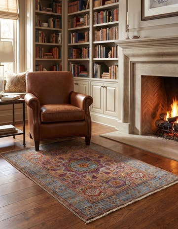3' 5 x 5' Hand Knotted Mamluk Ziegler Rug