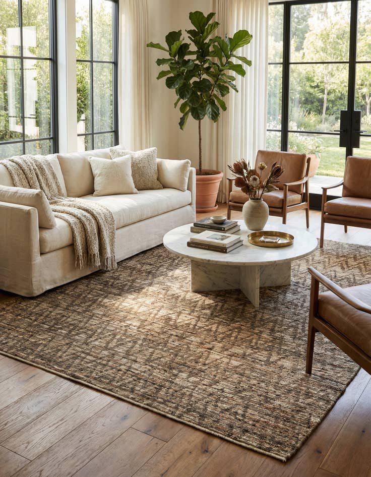 Detail image of 8' 7 x 10' 2  Hand Knotted Moroccan Wool Rug