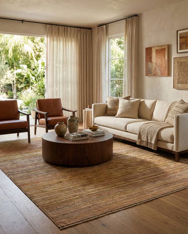 Detail image of 6' 6 x 9' 6 Hand Knotted Modern Ziegler Wool Rug