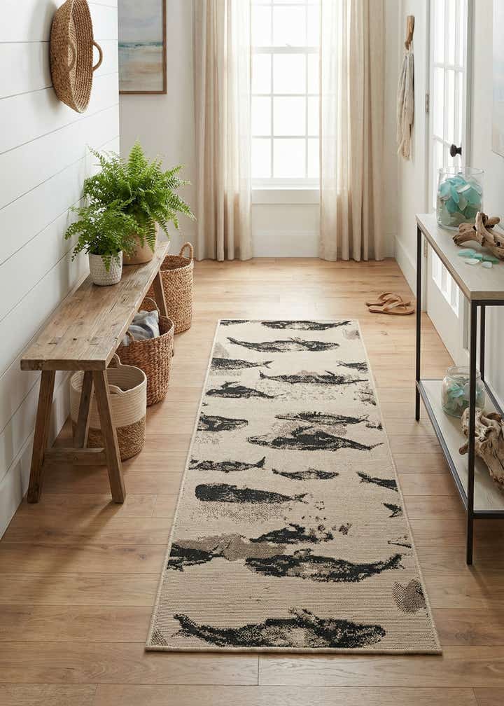 2' x 6' Easy-Clean Coastal Indoor / Outdoor Runner Rug