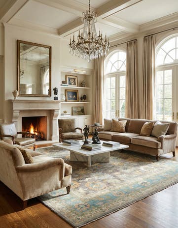 13' 3 x 19' 7 Hand Knotted Oushak Rug
