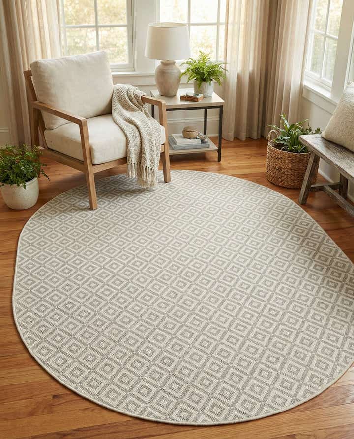 7' 10 x 10' Easy-Clean Jill Zarin Costa Rica Indoor / Outdoor Oval Rug