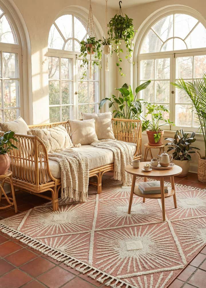 7' 10 x 7' 10 Boho Square Rug