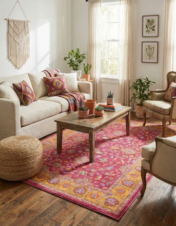 Berry Pink Medina Rug