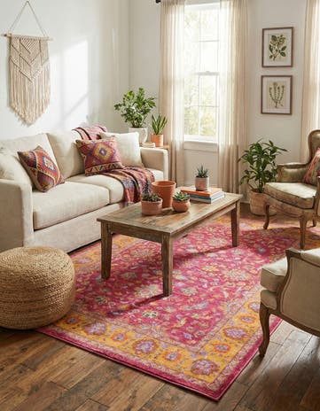 Berry Pink Medina Rug