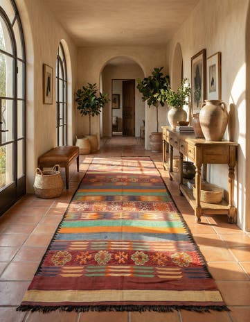 5' 9 x 13' Hand Knotted Moroccan Wool Runner Rug