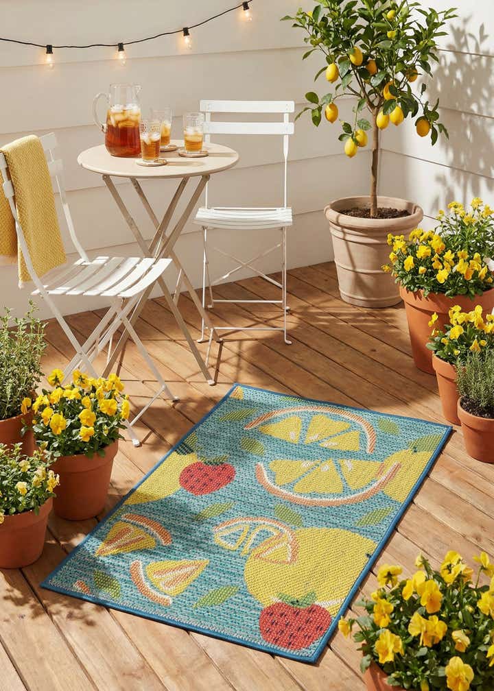 2' x 3' 1 Easy-Clean Baja Indoor / Outdoor Rug