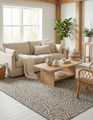 7' 10 x 10' Hand Woven Chenille Jute Rug