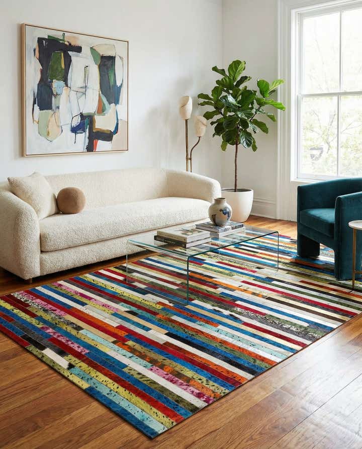 5' 1 x 8' 1 Cowhide - Patchwork Rug