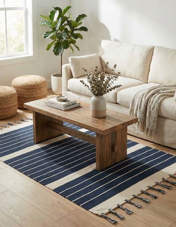 4' 1 x 6' 1 Hand Woven Chindi Cotton Rug