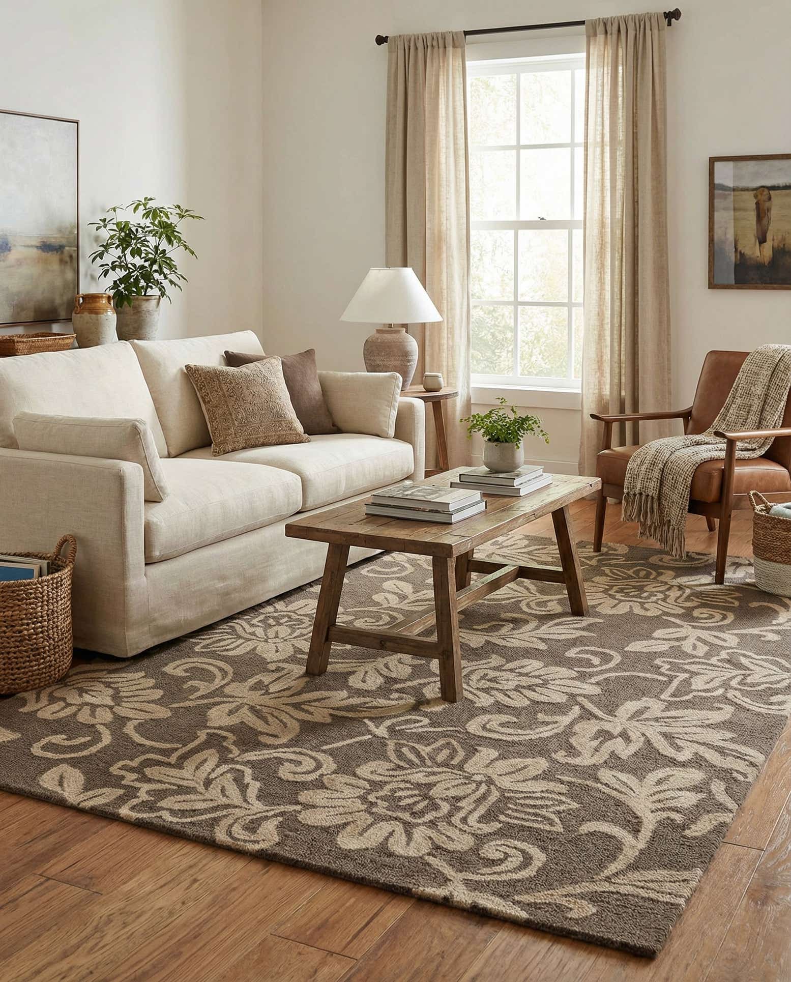 5' x 7' 10 Agra Wool Rug