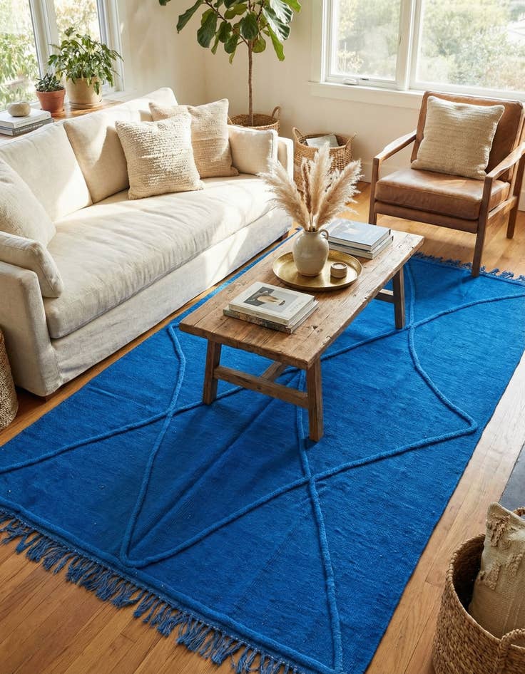 Detail image of 5' 2 x 6' 8  Hand Knotted Moroccan Wool Rug