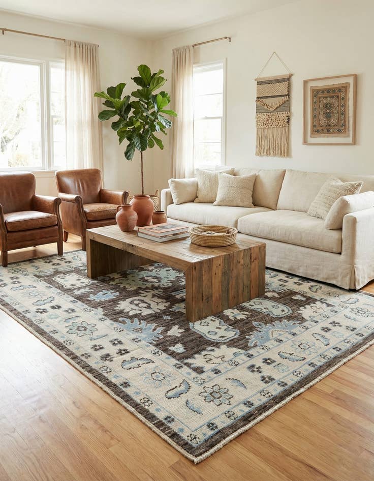 Detail image of 8' 2 x 10' 1  Hand Knotted Moroccan Wool Rug