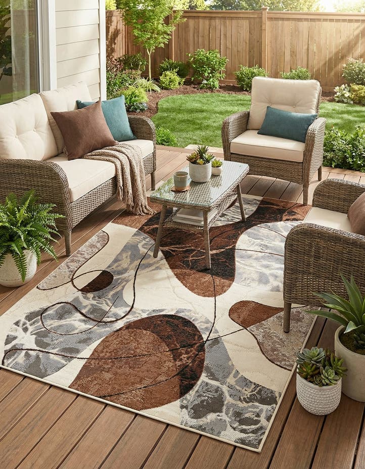 4' x 6' Easy-Clean Modern Indoor / Outdoor...