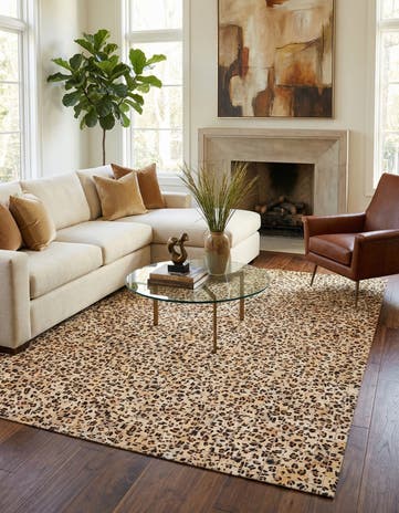 5' 3 x 7' 6 Cowhide Rug