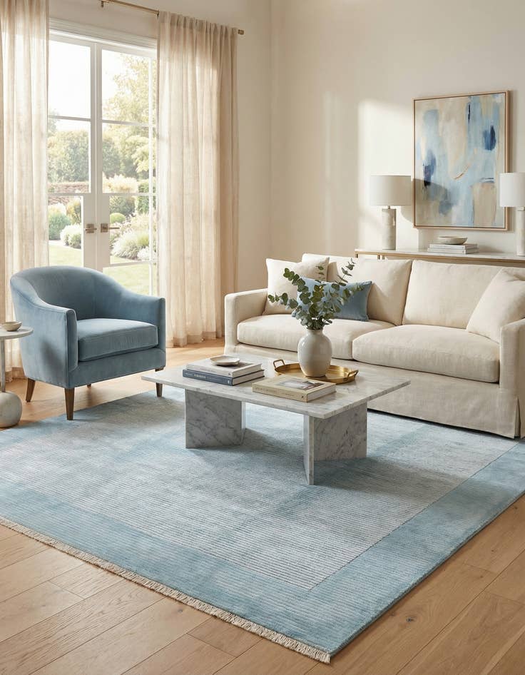 Detail image of 6' 7 x 9' 9  Hand Knotted Darya Wool Rug