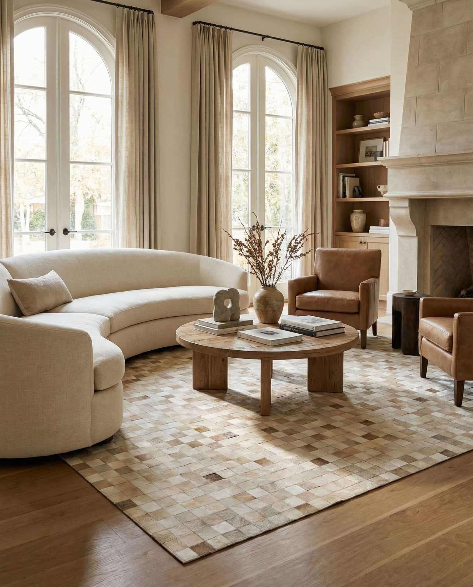 6' 8 x 9' 11 Cowhide Stocks Rug