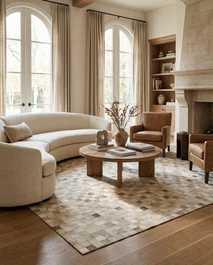 6' 8 x 9' 11 Cowhide Stocks Rug