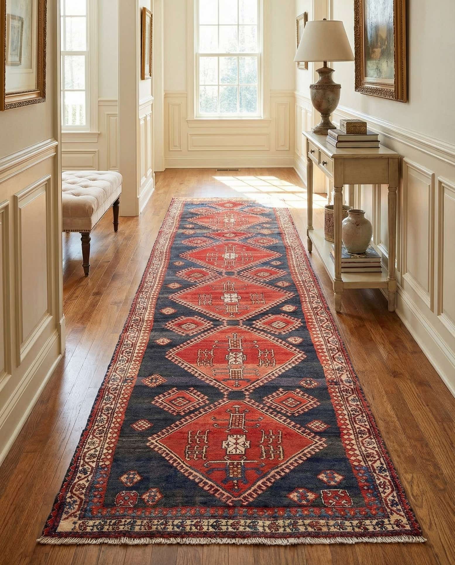 3' 9 x 11' 7 Hamedan Runner Rug