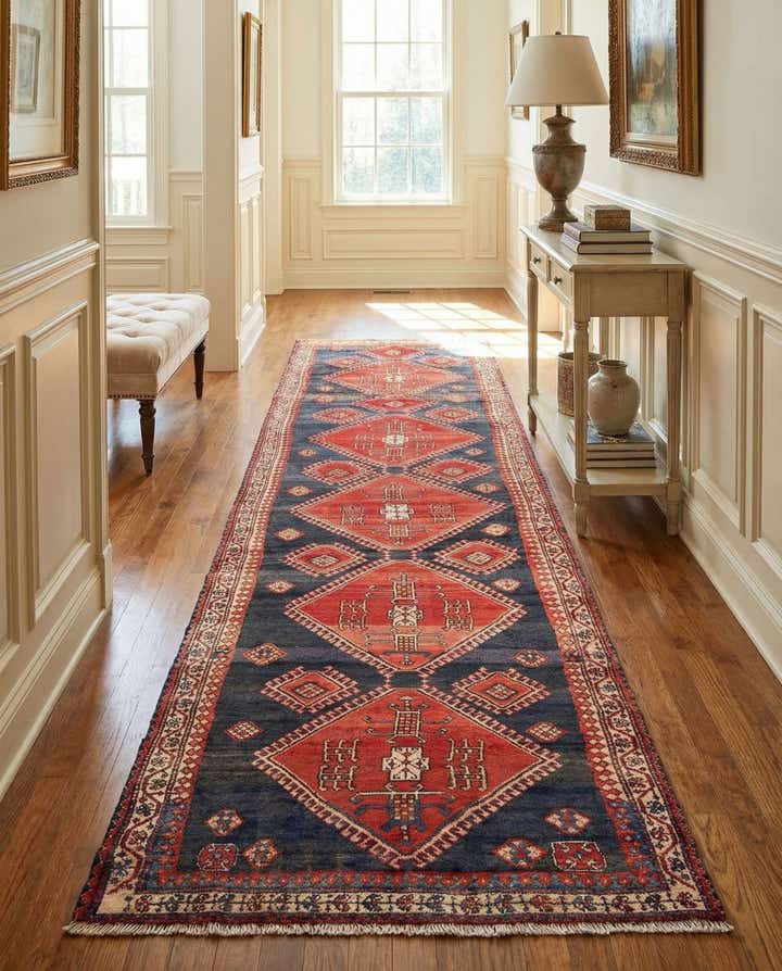 3' 9 x 11' 7 Hamedan Runner Rug