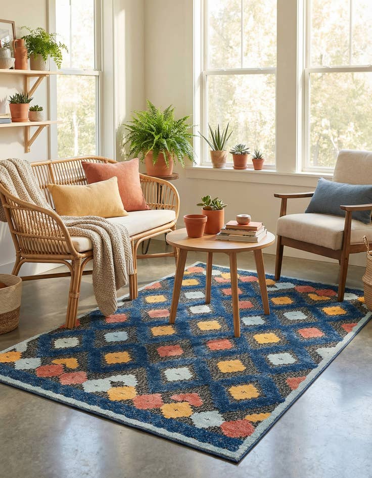 Detail image of  4' x 6'  Washable Belize Indoor / Outdoor Rug