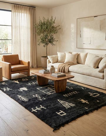 5' 2 x 8' 3 Hand Knotted Moroccan Wool Rug